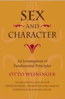 Sex and character : an investigation of fundamental principles /
