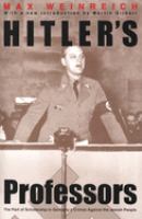 Hitler's professors : the part of scholarship in Germany's crimes against the Jewish people /