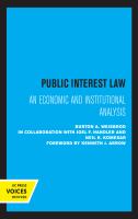 Public interest law : an economic and institutional analysis /