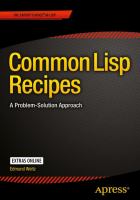 Common Lisp Recipes A Problem-Solution Approach /