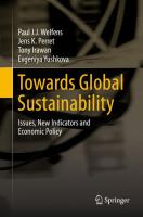 Towards Global Sustainability Issues, New Indicators and Economic Policy /