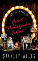 Great Shakespeare actors Burbage to Branagh /