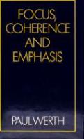 Focus, coherence and emphasis /