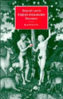 Natural law in English Renaissance literature /