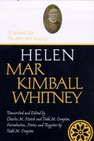 A widow's tale : the 1884-1896 diary of Helen Mar Kimball Whitney /