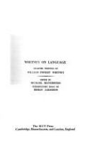 Whitney on language; selected writings of William Dwight Whitney. /