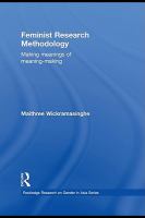 Feminist research methodology making meanings of meaning-making /