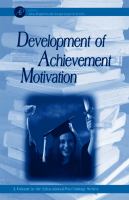 Development of Achievement Motivation.