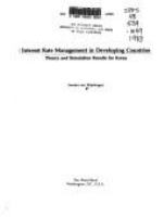 Interest rate management in developing countries : theory and simulation results for Korea /