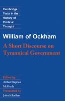 A short discourse on the tyrannical government over things divine and human, but especially over the Empire and those subject to the Empire, usurped by some who are called highest pontiffs /