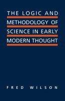 The logic and methodology of science in early modern thought : seven studies /