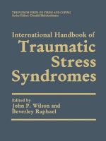 International Handbook of Traumatic Stress Syndromes.