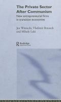 The private sector after communism new entrepreneurial firms in transition economies /