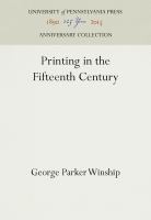 Printing in the Fifteenth Century /