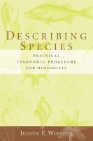 Describing species : practical taxonomic procedure for biologists /