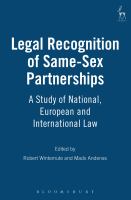 Legal Recognition of Same-Sex Partnerships : A Study of National, European and International Law.