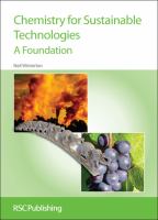 Chemistry for sustainable technologies : a foundation /