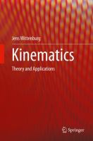Kinematics Theory and Applications /