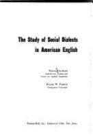 The study of social dialects in American English /