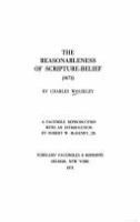 The reasonableness of Scripture-belief (1672)