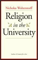 Religion in the university /