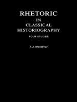 Rhetoric in Classical Historiography : Four Studies.