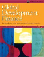 Global Development Finance : The Globalization of Corporate Finance in Developing Countries, 2007