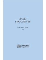 WHO Basic Documents 2009 (47th Edition)