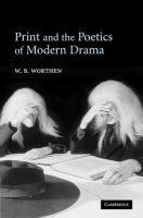 Print and the poetics of modern drama /