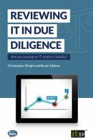 Reviewing IT in due diligence : are you buying an IT asset or liability? /