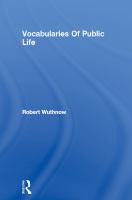 Vocabularies of Public Life : Empirical Essays in Symbolic Structure.