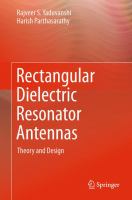 Rectangular Dielectric Resonator Antennas Theory and Design /