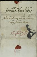 Sociable knowledge : natural history and the nation in early modern Britain /
