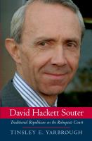 David Hackett Souter traditional Republican on the Rehnquist court /