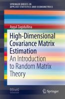 High-Dimensional Covariance Matrix Estimation An Introduction to Random Matrix Theory /