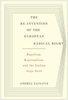 The re-invention of the European radical right populism, regionalism, and the Italian Lega Nord /