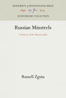 Russian Minstrels : a History of the Skomrorokhi /