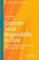 Corporate Social Responsibility in China Cultural and Ownership Influences on Perceptions and Practices /