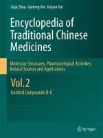 Encyclopedia of Traditional Chinese Medicines - Molecular Structures, Pharmacological Activities, Natural Sources and Applications : Vol. 2: Isolated Compounds D-G.