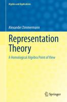 Representation Theory A Homological Algebra Point of View /