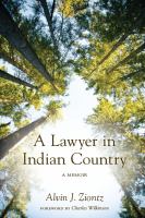 A lawyer in Indian country a memoir /