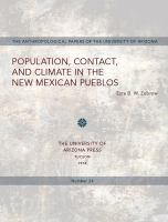 Population, contact, and climate in the New Mexican pueblos /