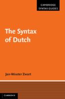 The syntax of Dutch /