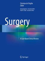 Surgery : A Case Based Clinical Review.