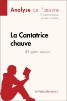 La Cantatrice Chauve d'Eugène Ionesco (Analyse de L'oeuvre) : Analyse Complète et Résumé détaillé de L'oeuvre.